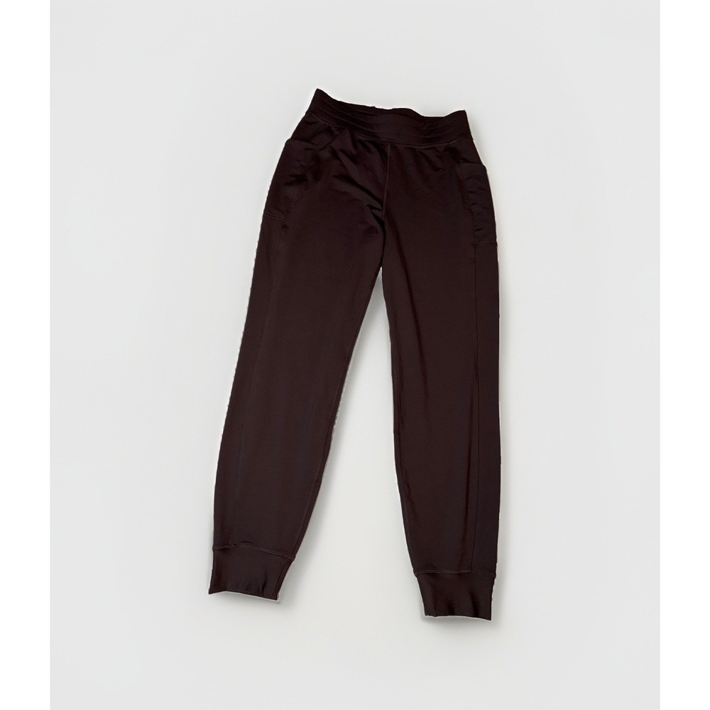 Fabletics On-The-Go Cold Weather Jogger Womens S Brown High Rise Pockets Stretch